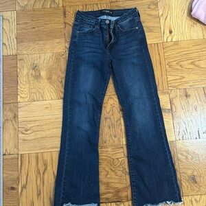 Just Black denim jeans. Size 25. Dark blue jeans. Boot cut